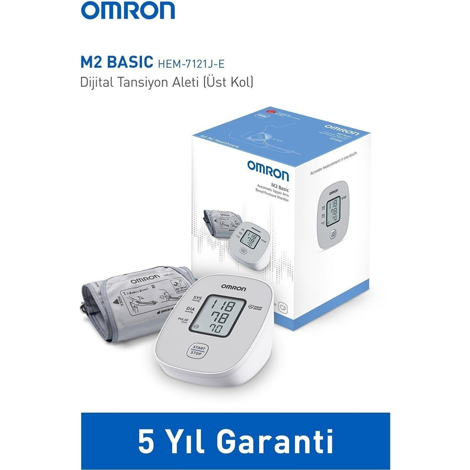 Omron M2 Basic Tansiyon Aleti Koldan Ölçer
