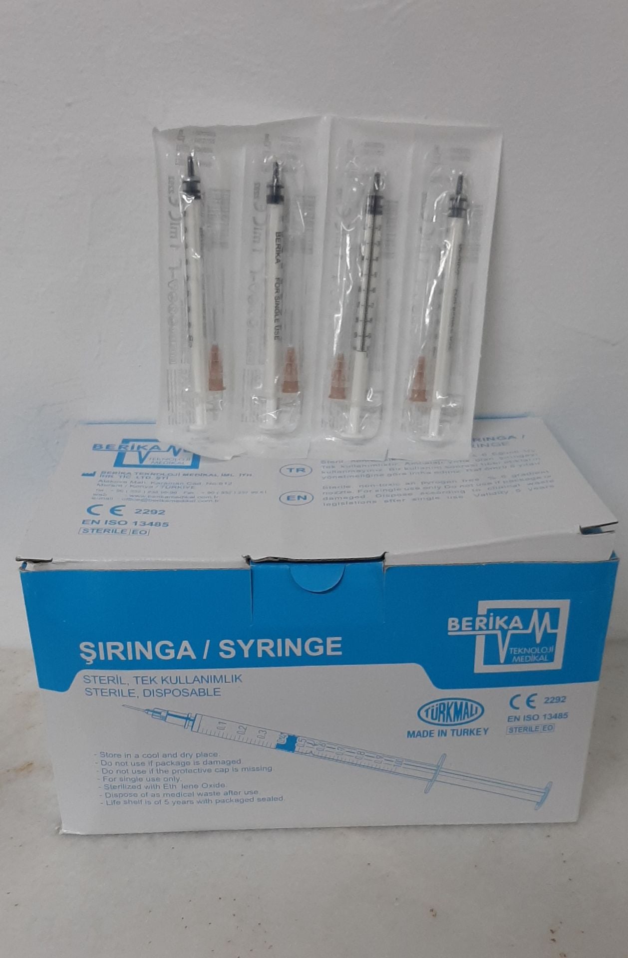 1 ml İnsülin Enjektörü 26G 0,45x13mm - 100 Adet