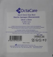 Steril Nonwoven Emici Gaz Kompres Spanç 10cmx10cm 8 kat-10 Adet