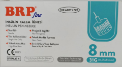 İnsülin Kalem İğnesi 31G 8 mm - 100 lü