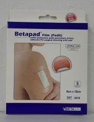 Betapad Film Pedli 9 X 10 Cm Şeffaf Su Geçirmez Yara Örtüsü 5 Adet 1 Paket