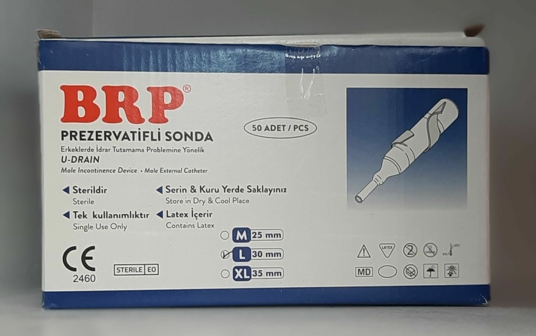 Prezervatifli Sonda XLarge 35 mm  U-Drain - 1 Adet