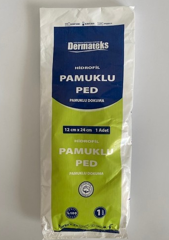 Dermateks Pamuklu Ped 12 x 24cm 1 Adet
