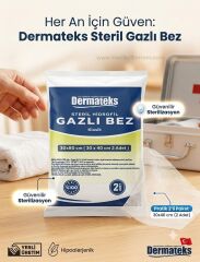 Steril Hidrofil Spanç Gazlı Bez 30x80 cm Paket içi 2 Adet