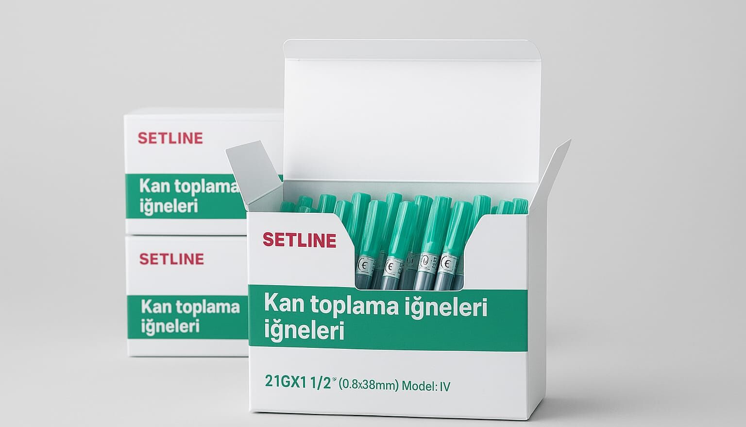 Vacutainer Vakumlu Kan Alma İğnesi 21g X 1 1/2'' - 100 Adet