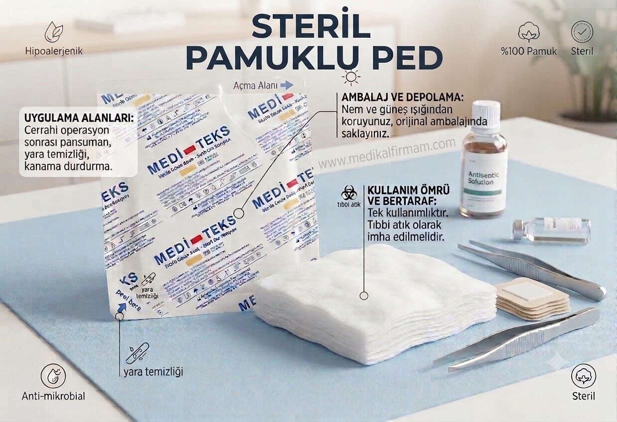 Pamuklu Ped 12 x 24cm 1 Adet