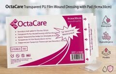 Octacare Şeffaf PU (Su Geçirmez) Yara Örtüsü 9cm X 30cm- 1 Adet